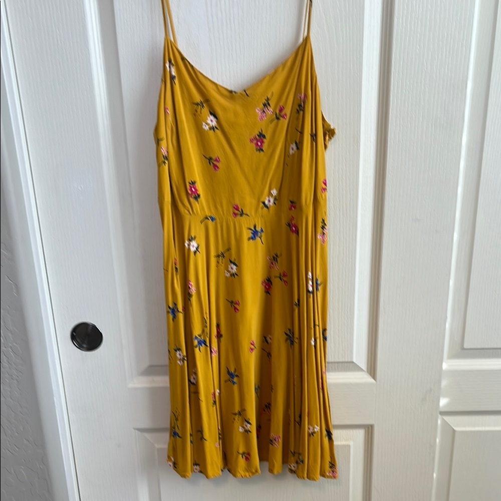 Old Navy Mustard Floral Dress